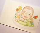 お子さまの絵を描きます お子さまの絵を水彩の優しいタッチで描かせて頂きます イメージ4