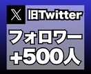 X（旧ツイッター）のフォロワーを500人増加します 安心★安全｜30日保証付｜増加支援｜拡散｜振分可｜匿名評価可 イメージ1