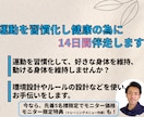 運動を習慣化するために【14日間】伴走します 14日で習慣化の土台作り！トレーニングメニュー作成特典あり！ イメージ1