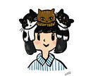 個性的！オーナー様の頭に乗せたうちの子を描きます ユニークな似顔絵がお好みの方へ　お子様のネームタグにも イメージ9