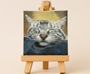 小さな「うちの子」キャンバスアートをお描きします 7×7cmサイズペット似顔絵｜犬・猫・鳥・小動物・爬虫類OK イメージ2