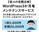 WordPress・プラグイン3か月毎に更新します 【安心の定期点検】3か月ごとのメンテナンス予約サービス イメージ1