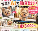 愛犬愛猫の写真からかわいいAI動画を制作します 大切なペットの写真が動き出す！約5秒のオリジナル動画 イメージ2