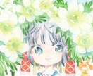 透明水彩でSNSアイコンをお描きします 植物と少女と美味しい癒しの和らぎライフを イメージ1