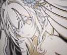 和紙×美少女×シック　一点物イラスト届けます 主に墨を使用した手書き美少女イラストを制作いたします。 イメージ2