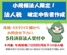 小規模法人様向け【法人税確定申告書】の作成承ります ＜リピート依頼で満枠の場合は個別にご相談・ご連絡ください＞ イメージ1