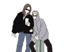 写真をイラストに。各種ご要望承ります SNSアイコンや名刺の挿絵など！2名まで追加料金不要です☺︎ イメージ10