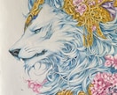 線画、塗り絵などに色鉛筆でアナログ彩色をしています 色鉛筆ならではの柔らかで優しい彩色を得意とします イメージ1