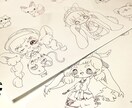 アナログ+デジタル着色のイラスト描きます 女の子！動物！手描き感！可愛い！絶対被らない可愛さを… イメージ5