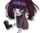 イラストアイコン作成致します 闇.病み可愛いダークなイメージのイラストദ്ദി^._.^) イメージ5