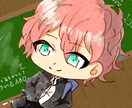 ミニキャラのイラスト描きます 可愛くて綺麗な水彩風に塗ります！ イメージ1