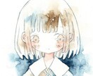 透明水彩でSNS用アイコンを制作致します アナログで優しい雰囲気の女の子のイラストを描きます。 イメージ4