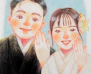やさしい笑顔のふんわり似顔絵描きます 見るだけで癒される♡色鉛筆とパステルで描くほっこり似顔絵 イメージ6