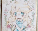 ふわふわタッチの手描き色紙を届けます 丁寧に描き上げた一点ものの直筆手描きイラストをお届けします！ イメージ9