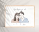 結婚式に♡似顔絵ウェルカムボード制作します 背景・文字入れもご希望・雰囲気に合わせてデザインします♪ イメージ7