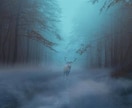 幻想壁紙『月光の道 - 白鹿の章』ます 雨上がりの夜、霧の奥に浮かぶ一筋の道。 イメージ9