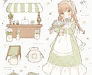 ふんわり優しい！おしゃれ可愛いイラストお届けします SNSアイコンやグッズなど幅広い用途に！衣装デザインも◎ イメージ2