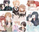 暖かい雰囲気のおふたりをお描きします おふたりだけの世界を丁寧に表現します イメージ5