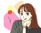 お洒落女性アイコンでSNS集客UPお手伝します 目を惹くシンプルな女性似顔絵でプロ感が出る最強アイコン イメージ8