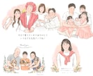 オシャレかわいい♩温かくて似てる似顔絵かきます 印刷郵送◎シンプルだけどあったかい♩プレゼント/還暦/記念日 イメージ4