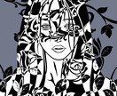 写真をもとに似顔絵、オリジナルアイコン描きます ダークで個性的な雰囲気のアイコンを制作します。 イメージ3