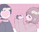 カップル(夢絵)イラスト描きます 低価格でアイコンや全身絵を描きます！ イメージ7