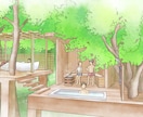 温かみある水彩風手描き建築パースを作成します 柔らかい雰囲気のあるイラストで店舗・住宅の注目度アップ！ イメージ8