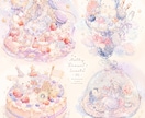ふわふわメルヘン♡世界にひとつのイラスト制作します まるで絵本の1ページ。パステルカラーで描く優しくて甘い世界。 イメージ2