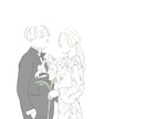 思い出写真を、シンプルなイラストに描き写します SNSアイコンやポストカード、友達や家族へのプレゼントに♩ イメージ2