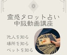 対面での霊感タロット占いのやり方を教えます 他人やペットの運勢を占う霊感タロット占いの動画講座です！ イメージ1