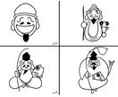 可愛い塗り絵制作します お子様の趣味にも、教育現場にも イメージ1