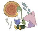 ゆるかわ世界観◎人物✕動物イラスト描きます 挿絵・グッズに！POPなキャラクターで世界観を表現したい方へ イメージ5