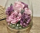 プロポーズの花束・結婚式ブーケ　記念の花を残します 【ポットグラス】 特別な日の花を立体的に保存　ドライ加工 イメージ8