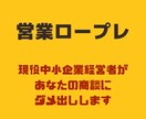 中小企業の社長向けの商談ロープレでダメ出しします 特にオンライン商談で成果が出ない営業マンの練習相手に最適です イメージ1