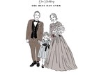 思い出のウェディングイラストをお洒落にお描きします ・ウェルカムボードや結婚記念日にと大好評頂いております◎ イメージ3