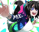 少年漫画風のカッコイイ1枚絵描きます 躍動感がありカッコイイ配信画面や動画のサムネイルを描きます！ イメージ9