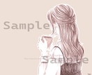 ふわっとやさしい好印象の後ろ姿イラストお描きします 女性に人気♪SNSやブログアイコン等におすすめです！ イメージ4