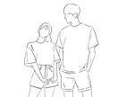 カップルイラスト描きます SNSアイコンや、プレゼントグッズにお使いいただけます！ イメージ1
