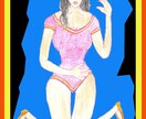 若い女性の映像イラストを追加します 苦労した吟遊詩人がイラスト、思慕という言葉を抱きたい! イメージ1