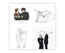 写真を元にシンプルPOPな線画を描きます 記念イラスト/プレゼント/結婚式準備/友人との思い出など イメージ3