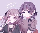 暗い雰囲気から明るい雰囲気の可愛いアイコン描きます 無料修正何度も○！ラフ提出も何度でも！納得のいく作品にします イメージ4