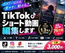 TikTok・ショート動画を見やすく編集します TikTok1.3万人の運用経験を活かして動画編集します イメージ1