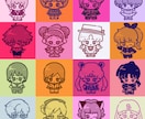 レトロなミニキャライラスト描きます アイコンやグッズに使えるイラストを描きます！ イメージ2