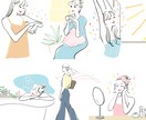 雑誌やメディアで実績有☆カットイラスト描きます オシャレで目を惹く挿絵をお描きします！人物・食物・建物 イメージ4