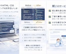 HTML・CSSの修正・コーディング対応します 初心者の方も安心小さな修正から対応します苦手な方でも歓迎です イメージ2