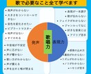 オンラインレッスンで歌唱に必要な基礎を全て教えます 発声と表現力、音楽基礎を全て盛り込んだスペシャルな内容です イメージ5