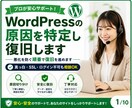 WordPressの原因を特定し復旧します 悪化を防ぐ順番で復旧を進めます イメージ1