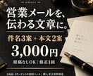 法人営業メール1通を読みやすく添削・書き直します 原稿なしOK｜件名3案＋本文2案｜通常2日・修正1回 イメージ1