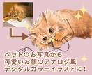 ペットお写真から可愛いカラーイラストを描きます あなたのペットをたったひとつのアナログ色鉛筆風イラストに イメージ1