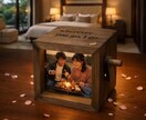 写真が動く木製フォトボックス作りますます 記念日・結婚祝い・両親贈呈品に、灯りでよみがえる名入れギフト イメージ8